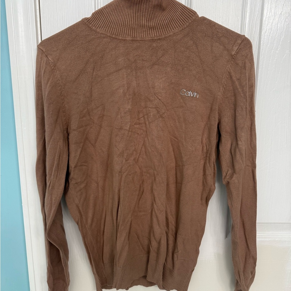 Calvin Klein Women’s Tan Turtleneck Sweater